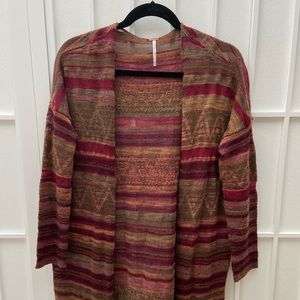Free people multi colored cardigan